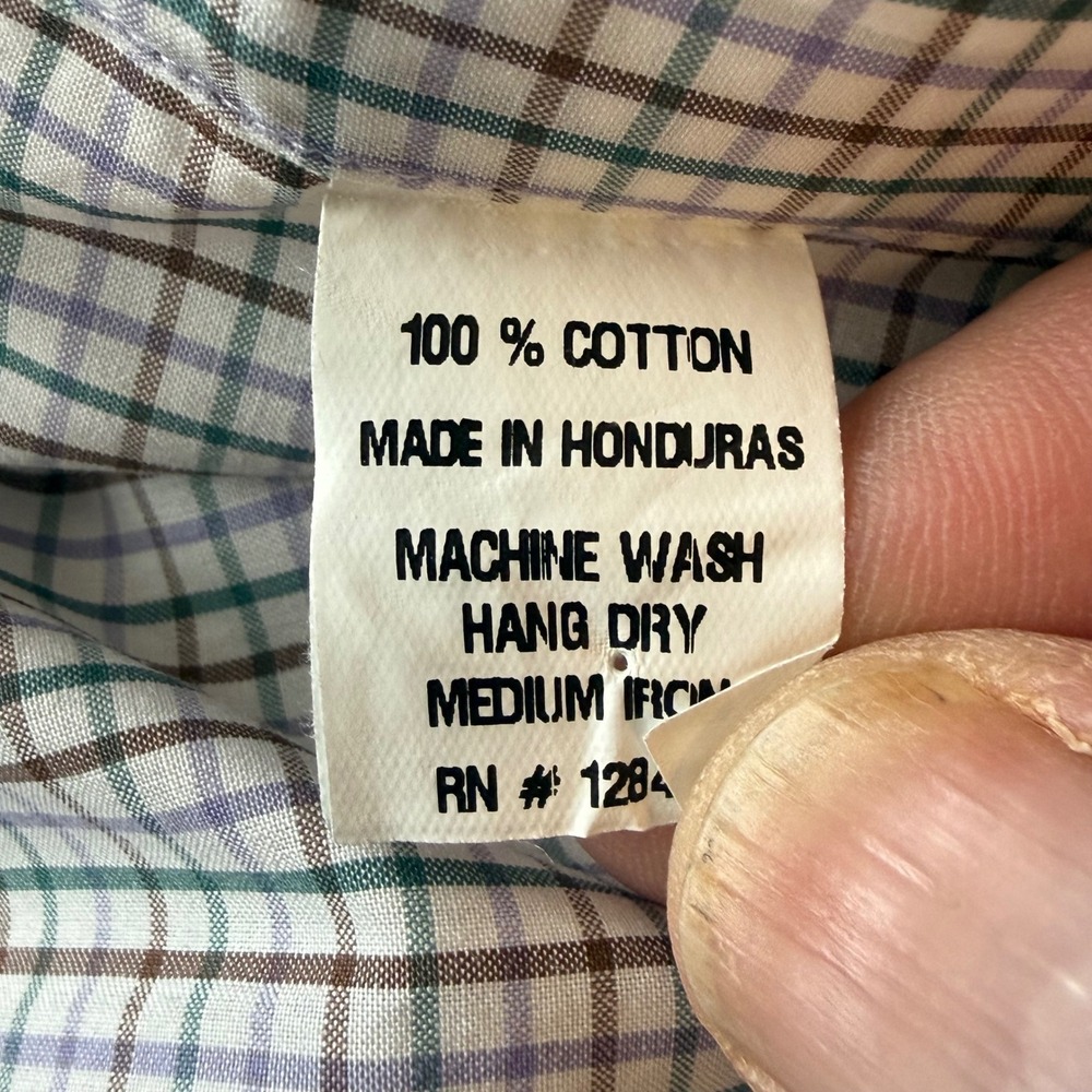 Sid Mashburn Mens XL Long Sleeve‎ Button Down Shirt Multi Color Check 5579302 - Picture 7 of 8